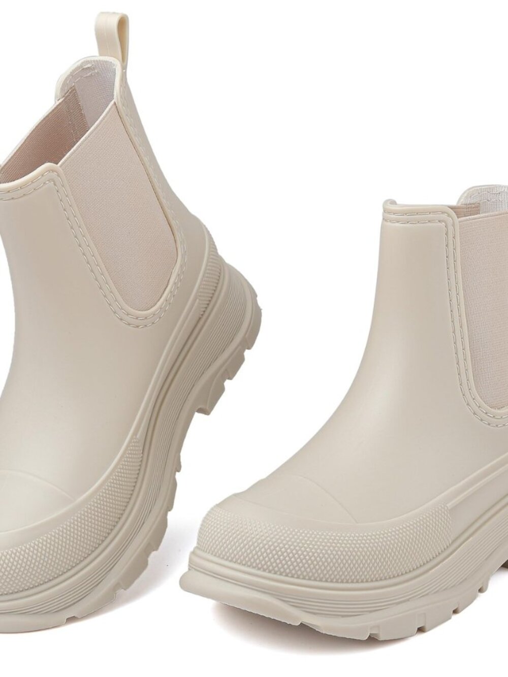 Women's Short Rain Boots Waterproof Slip On Ankle Chelsea Booties